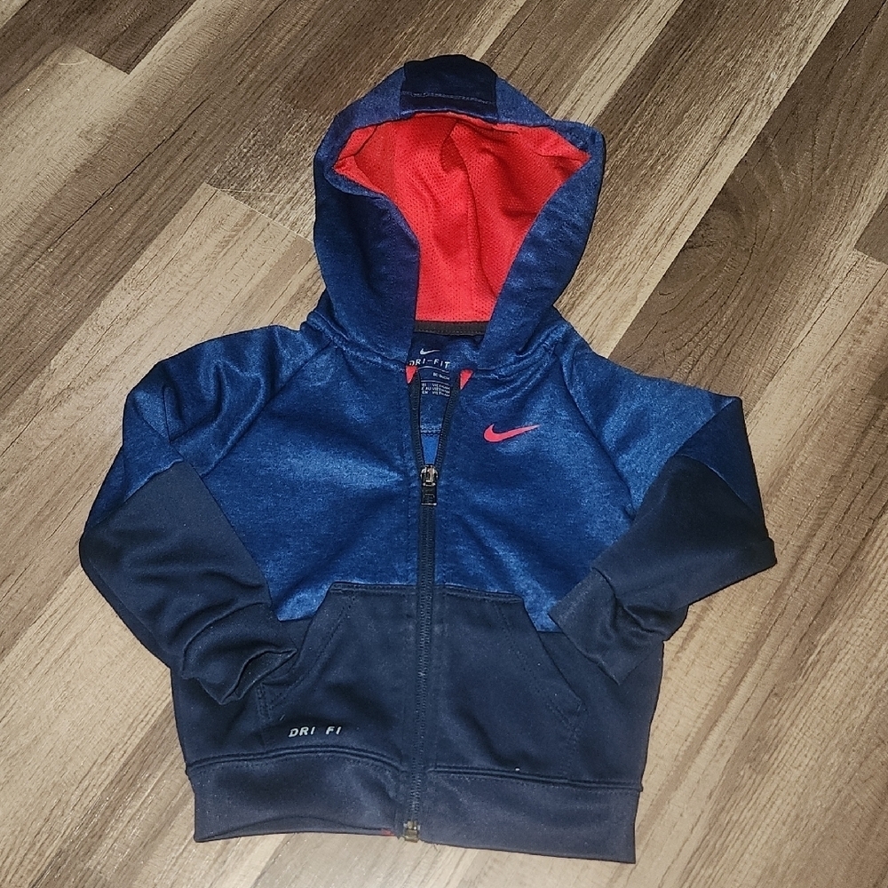 Nike Navy and Red Kids Hoodie